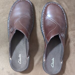 Clarks Rich Brown Leather Slip-Ons